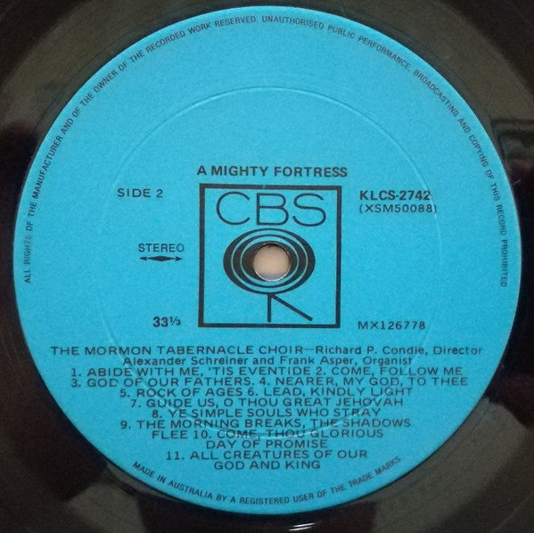 Mormon Tabernacle Choir : A Mighty Fortress (LP)