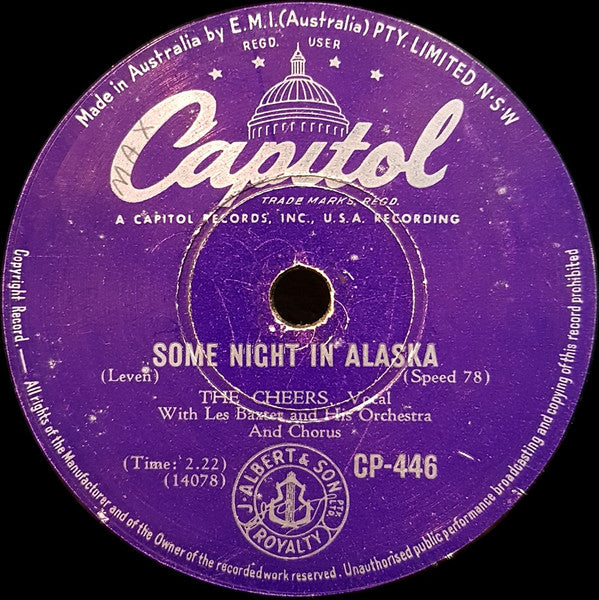 The Cheers : Black Denim Trousers And Motorcycle Boots / Some Night In Alaska (Shellac, 10")