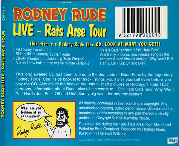 Rodney Rude : Live - Rats Arse Tour (CD, Album)