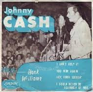 Johnny Cash : Johnny Cash Sings Hank Williams (7", EP, Mono, Sol)