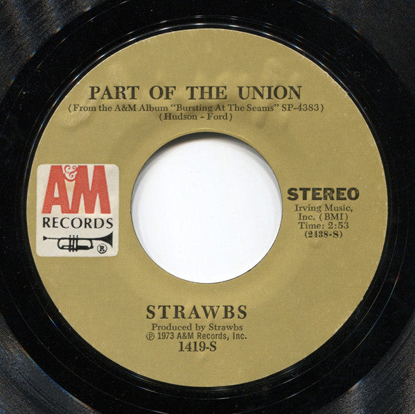 Strawbs : Part Of The Union (7", Single)