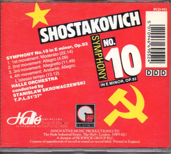 Shostakovich*, Hallé Orchestra Conducted by  Stanislaw Skrowaczewski : Symphony No. 10 In E Minor, Op. 93 (CD, Album)