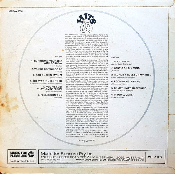 Unknown Artist : Hits '69 (LP)