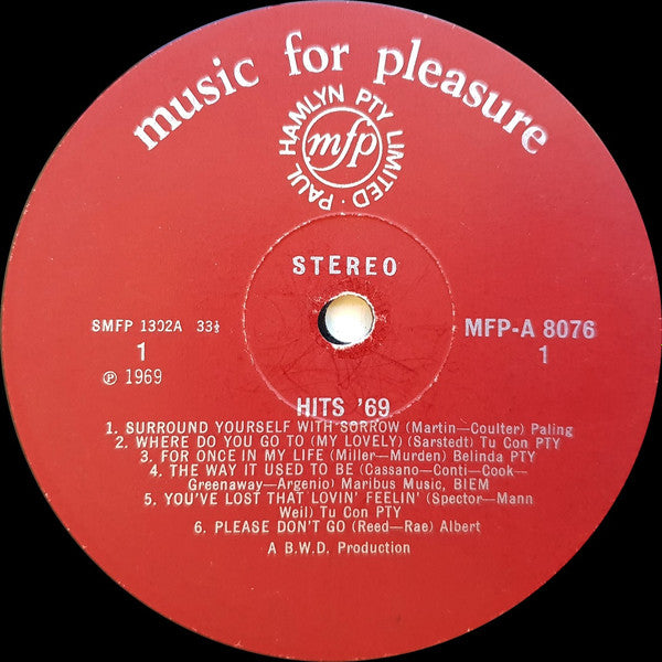 Unknown Artist : Hits '69 (LP)