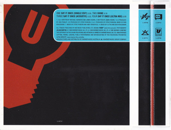 Ultra (8) : Say It Once (CD, Single)