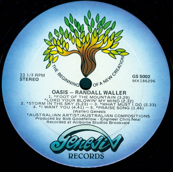 Randall Waller : Oasis (LP, Album, Gat)