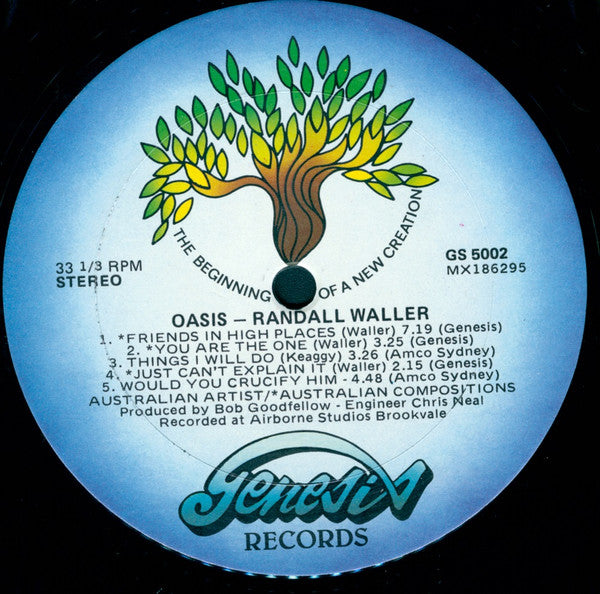 Randall Waller : Oasis (LP, Album, Gat)