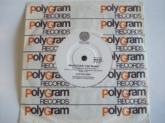 Status Quo : Whatever You Want (7", Single)
