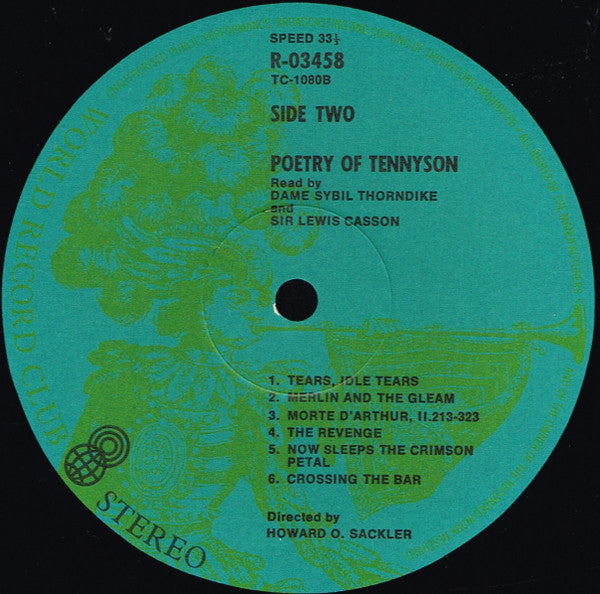 Sybil Thorndike, Lewis Casson : Poetry Of Tennyson (LP, Album, Club, RE)