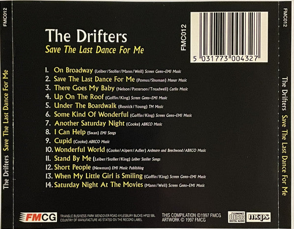 The Drifters : Save The Last Dance For Me (CD, Comp)