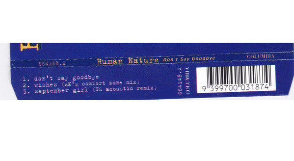 Human Nature : Don't Say Goodbye (CD, Single, Ltd, Cal)