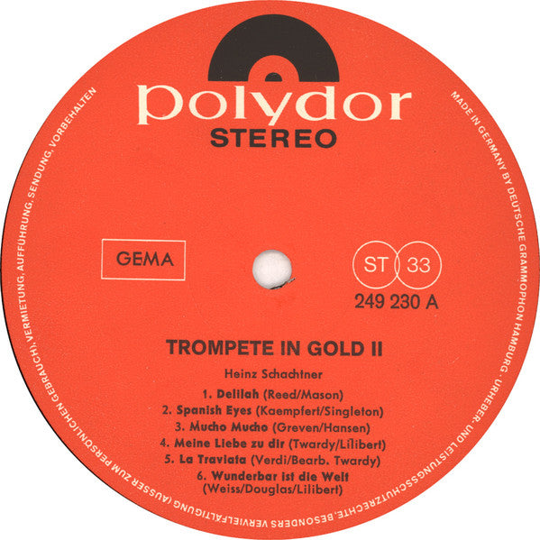 Heinz Schachtner : Trompete In Gold 2 (LP, Album)