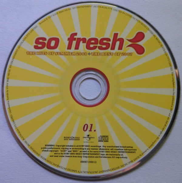 Various : So Fresh: The Hits Of Summer 2008 + The Best Of 2007 (2xCD, Comp)