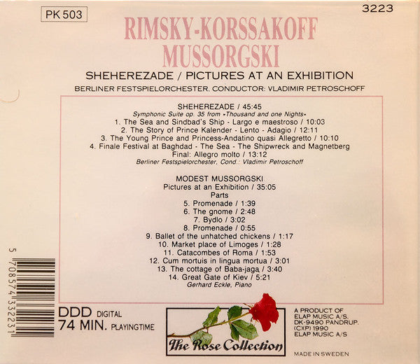 Nikolai Rimsky-Korsakov Rimsky-Korsakoff Modest Mussorgsky : Sheherezade / Pictures At An Exhibition (CD, Comp)