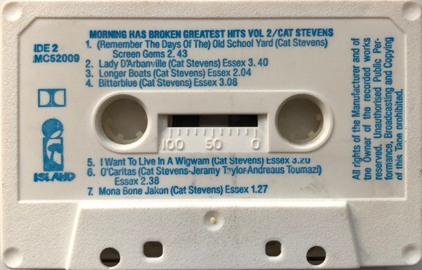 Cat Stevens : Morning Has Broken - Greatest Hits Vol. 2 (Cass, Album, Comp)