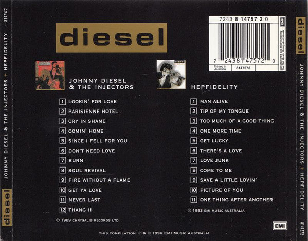 Johnny Diesel & The Injectors / Diesel (3) : Johnny Diesel & The Injectors + Hepfidelity (2xCD, Album, Comp, RE)
