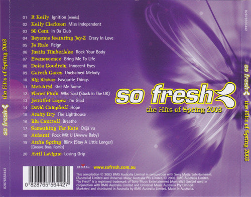 Various : So Fresh: The Hits Of Spring 2003 (CD, Comp)