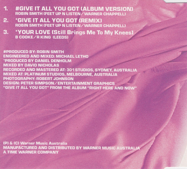 Marcia Hines : Give It All You Got (CD, Single)