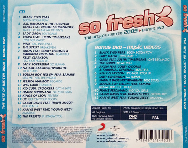 Various : So Fresh: The Hits Of Winter 2009 + Bonus DVD (CD, Comp + DVD-V, Comp, PAL)