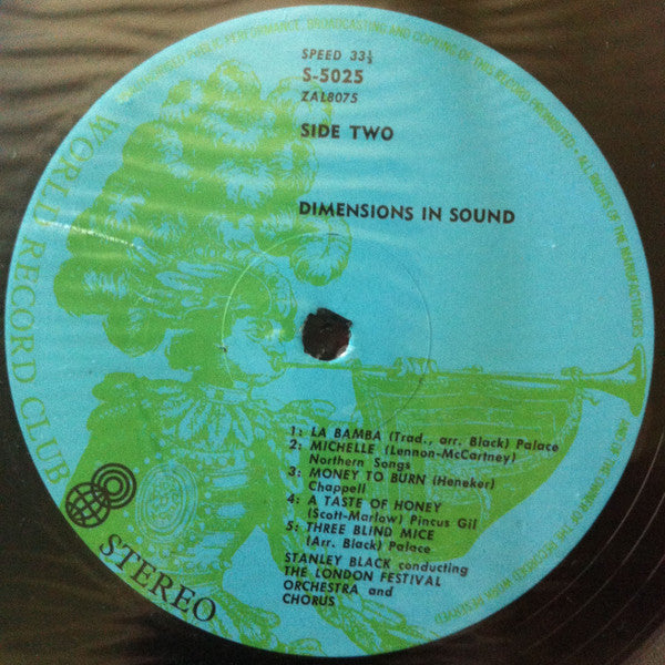Stanley Black Conducting The London Festival Chorus And Orchestra* : Dimensions In Sound (LP, Album, Club)