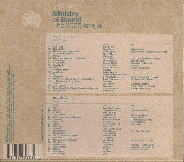 John Course / Mark Dynamix : The 2005 Annual (2xCD, Mixed, Sli)