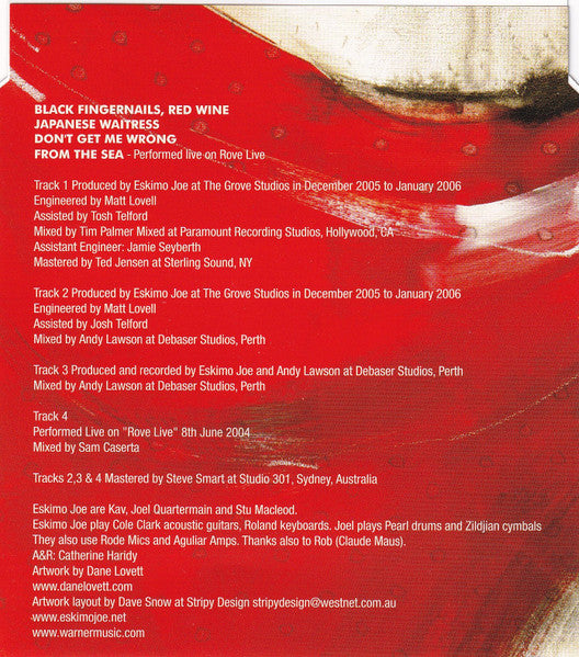 Eskimo Joe : Black Fingernails, Red Wine (CD, Single)