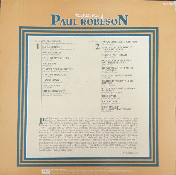 Paul Robeson : The Golden Voice Of Paul Robeson (LP, Comp, Mono)