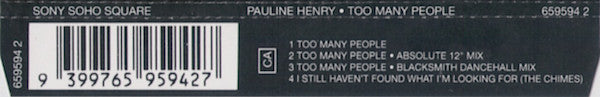 Pauline Henry : Too Many People (CD, Single)