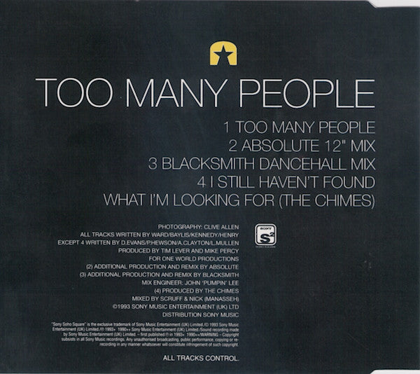 Pauline Henry : Too Many People (CD, Single)