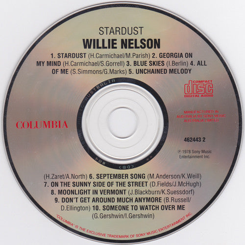 Willie Nelson : Stardust (CD, Album, RE)