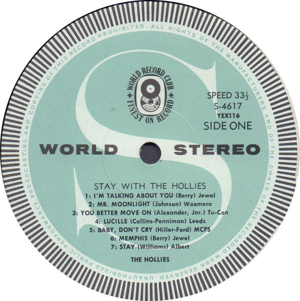 The Hollies : Stay With The Hollies (LP, Album, Club)