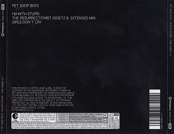 Pet Shop Boys : I'm With Stupid (CD, Maxi, Copy Prot.)