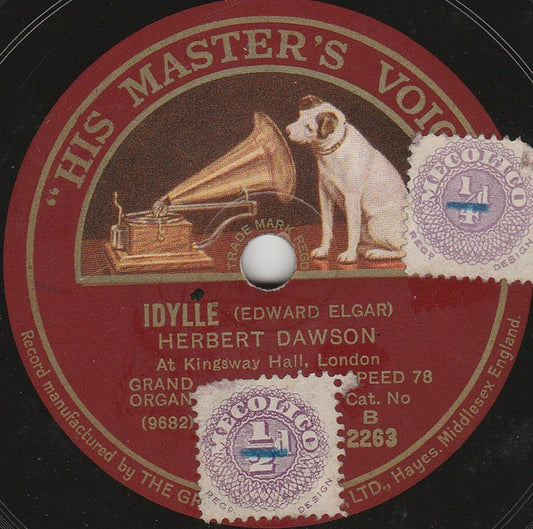 Herbert Dawson : Idylle / Evensong (Shellac, 10")
