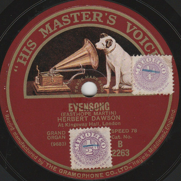 Herbert Dawson : Idylle / Evensong (Shellac, 10")