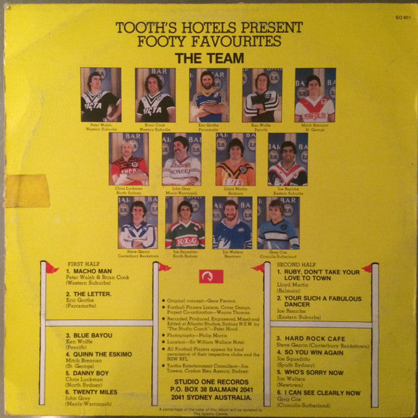 Various : Tooth's Hotels Present Footy Favourites (LP)