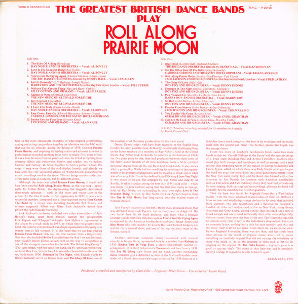 Various : The Great British Dances Bands Play Roll Along Prairie Moon (LP, Comp, Mono, Club)