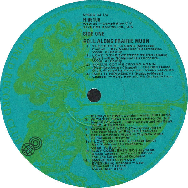 Various : The Great British Dances Bands Play Roll Along Prairie Moon (LP, Comp, Mono, Club)
