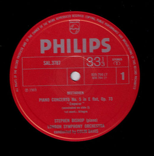 Beethoven*, Stephen Bishop*, London Symphony Orchestra, Colin Davis* : Piano Concerto No. 5 «Emperor» (LP)