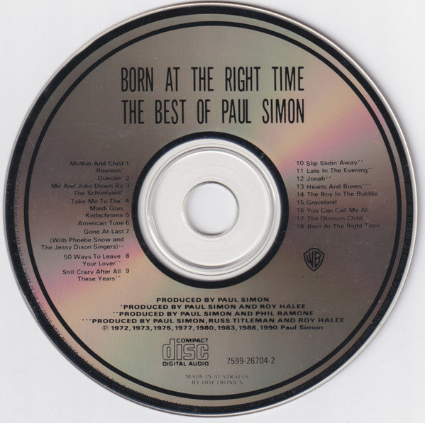 Paul Simon : Born At The Right Time - The Best Of Paul Simon (CD, Comp)