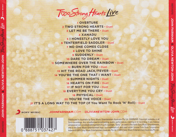 John Farnham And Olivia Newton-John : Highlights From Two Strong Hearts Live (CD, Album)