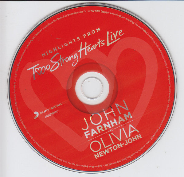 John Farnham And Olivia Newton-John : Highlights From Two Strong Hearts Live (CD, Album)