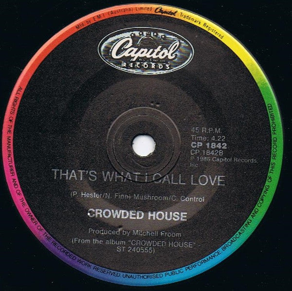 Crowded House : Don't Dream It's Over (7", Single)