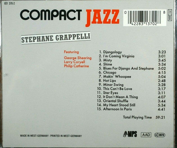 Stephane Grappelli* : Stephane Grappelli (CD, Comp, RM)