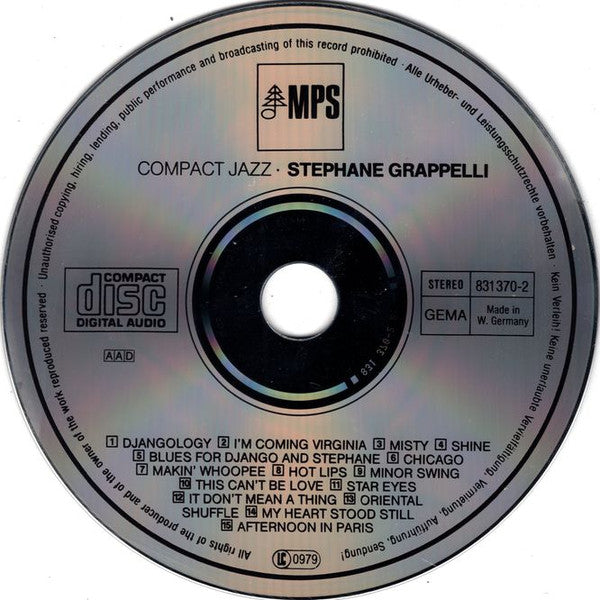 Stephane Grappelli* : Stephane Grappelli (CD, Comp, RM)
