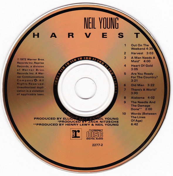 Neil Young : Harvest (CD, Album, RE, Gol)