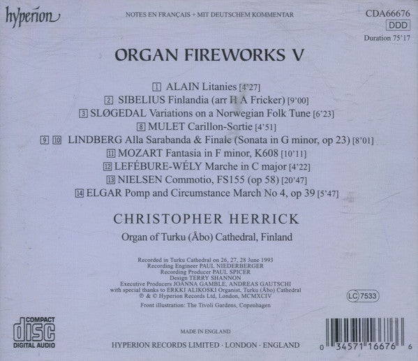 Christopher Herrick : Organ Fireworks - V (CD, Album)