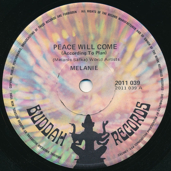 Melanie (2) : Peace Will Come (According To Plan) (7", Single)