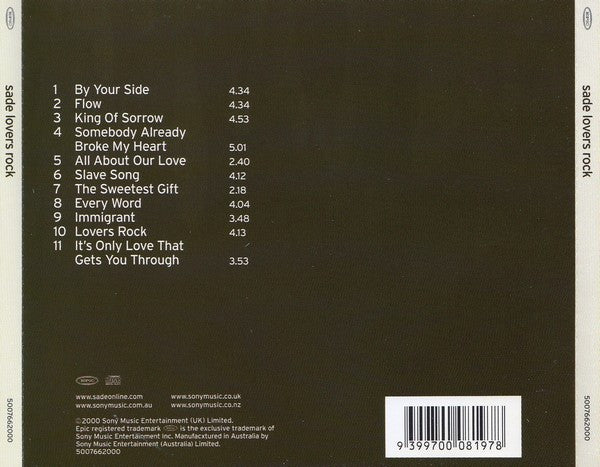 Sade : Lovers Rock (CD, Album)