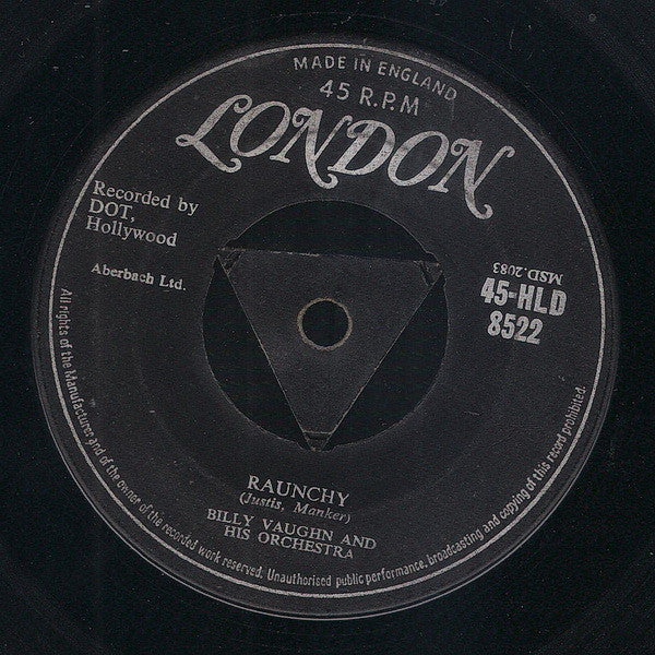 Billy Vaughn And His Orchestra : Sail Along Silvery Moon / Raunchy (7", Single)