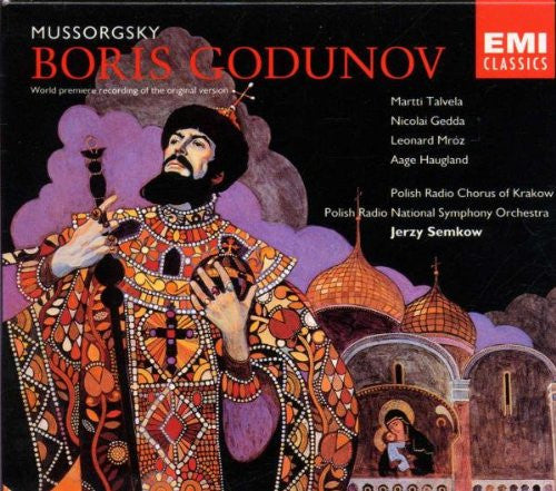 Mussorgsky* - Martti Talvela, Nicolai Gedda, Leonard Mróz, Aage Haugland, Polish Radio Chorus Of Krakow*, Polish Radio National Symphony Orchestra*, Jerzy Semkow : Boris Godunov (3xCD, Album, RE, RM, ADD + Box, Sli)